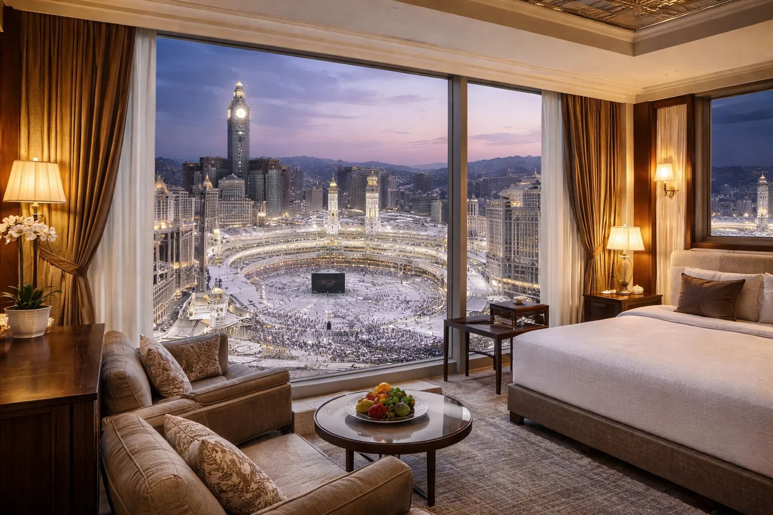 3 star economy Umrah 20 days hotels near Haram