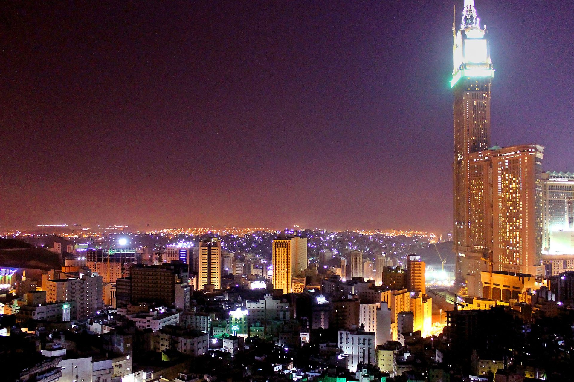 3 star economy Umrah 30 days Makkah night aerial